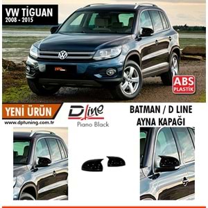 Tiguan Batman Mirror Cover Piano Black / 2008-2015