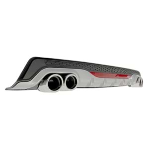 Universal AMG G Style Rear Diffuser ABS / (Grey + Matte Black - Circle Exhaust Tips)