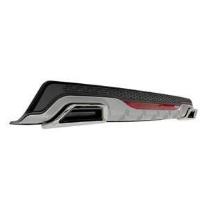 Universal AMG Plus G Style Rear Diffuser ABS / (Grey + Matte Black - Square Exhaust Tips)