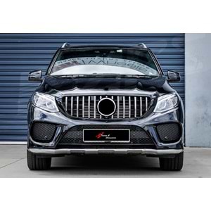 W166 FL GLE GTR Front Grille ABS / 2015-2019 (Chrome Line + Piano Black)