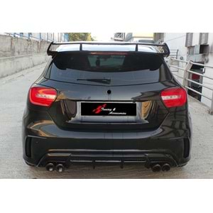 W176 A45 Rear Spoiler AMG Style Primer Painted Fiberglass / 2012-2018