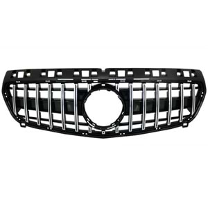 W176 GTR Front Grille ABS / 2012-2015 (Chrome Line + Piano Black)