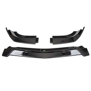 W204 Front Lip Piano Black ABS / 2011-2014 (3 Piece)