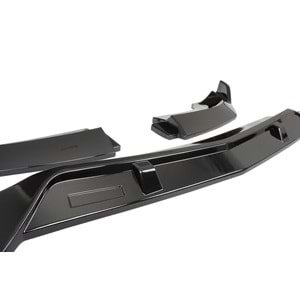 W204 Front Lip Piano Black ABS / 2011-2014 (3 Piece)