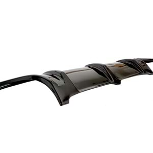 W204 AMG Rear Diffuser Piano Black Left + Right Outputs Vacuum Plastic / 2007-2011