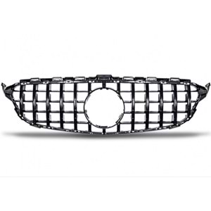 W205 GTR Front Grille ABS / 2015-2018 (Chrome Line + Piano Black)