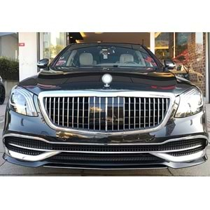 W222 Maybach Front Grille With Radar Slot ABS / 2013-up (Chrome + Piano Black)