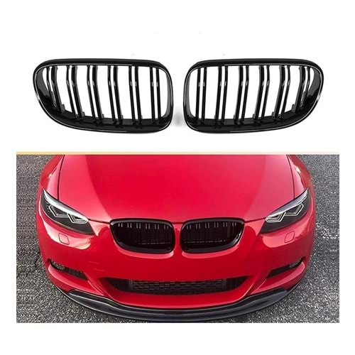 E92 M3 Front Grille Piano Black ABS / 2007-2009