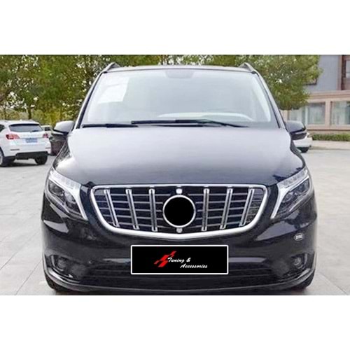 Vito W447 GTR Front Grille ABS / 2014-up (Chrome + Piano Black)