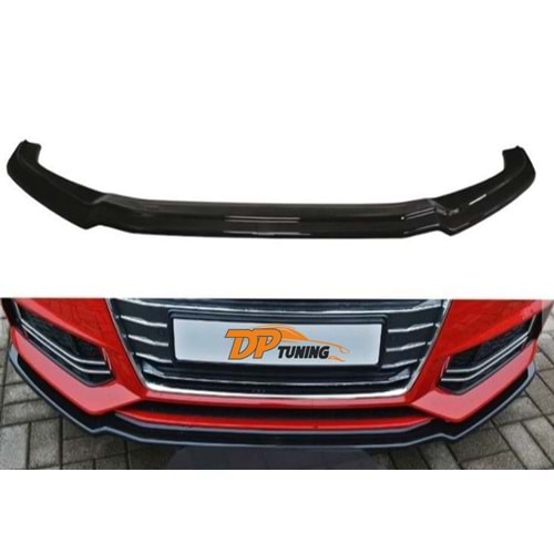 A4 B9 S Line Max V1 Front Lip Piano Black Vacuum Plastic / 2015 - 2019