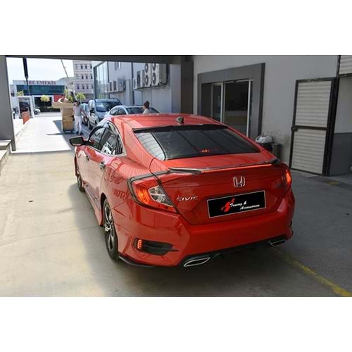 Civic FC5 Race Anatomik Spoiler + Led Raw Surface ABS / 2016-2021