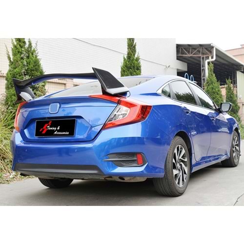 Civic FC5 Type R Style Rear Trunk Spoiler Raw ABS / 2016-2021 (3 Piece)