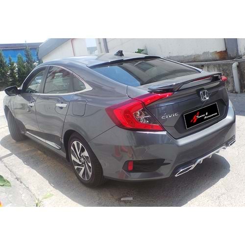 Civic FC5 OEM Rear Trunk Spoiler With LED Raw Surface ABS / 2016-2021