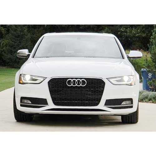 A4 B8 FL RS4 Front Grille ABS / 2012-2015 (Chrome Frame + Piano Black)
