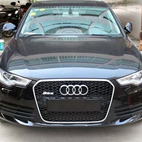 A5 B8 FL RS5 Front Grille ABS / 2011-2016 (Chrome Frame + Piano Black)