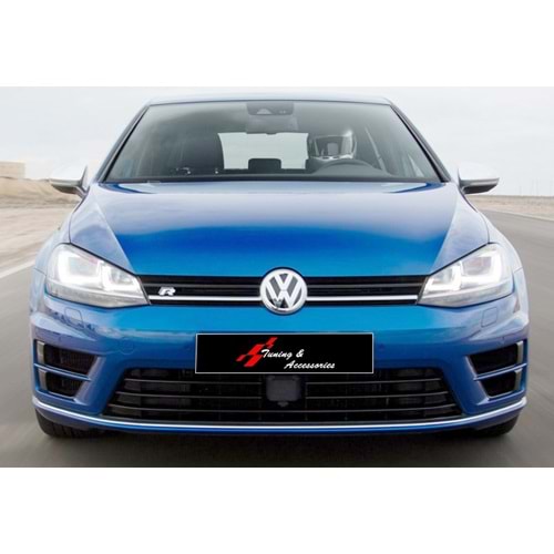 Golf 7 R20 Front Grille ABS / 2012-2017 (Piano Black, Chrome Line)