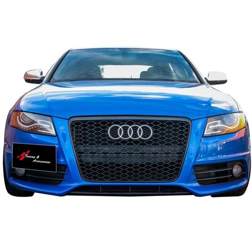 A4 B8 RS4 Front Grille ABS / 2008-2011 (Matte Black)