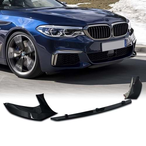 G30 Sedan M Performance Front Lip Piano Black ABS / 2017-2020