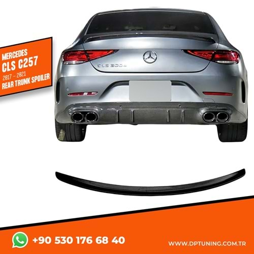 CLS C257 Rear Trunk Spoiler Piano Black ABS / 2017-2021