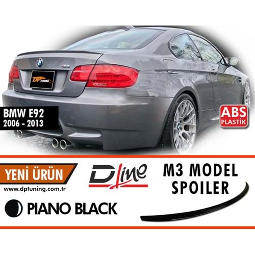 E92 M3 Trunk Spoiler Piano Black ABS / 2006-2013