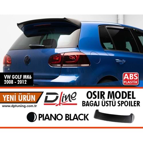 Golf 6 GTI Osir Spoiler Piano Black ABS / 2008-2012