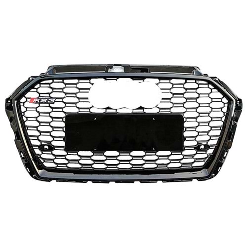 A3 8V FL RS3 Front Grille ABS / 2017-2019 (Chrome Frame + Piano Black)