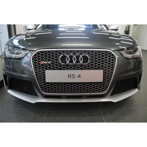 A4 B8 FL RS4 Front Grille ABS / 2012-2015 (Chrome Frame + Gray)