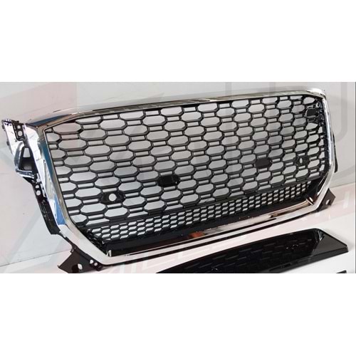 Q2 RSQ2 Front Grille ABS / 2016-2020 (Chrome Frame + Grey)