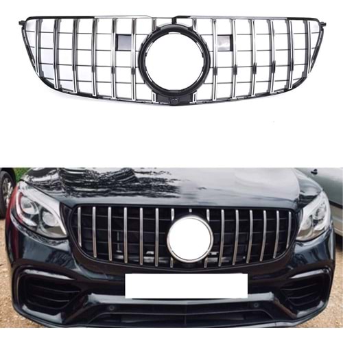GLS X166 GTR Front Grille ABS / 2016-2019 (Chrome Line + Piano Black)