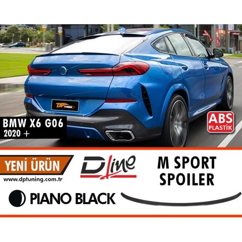X6 G06 M Sport Spoiler Piano Black ABS / 2020 Sonrası