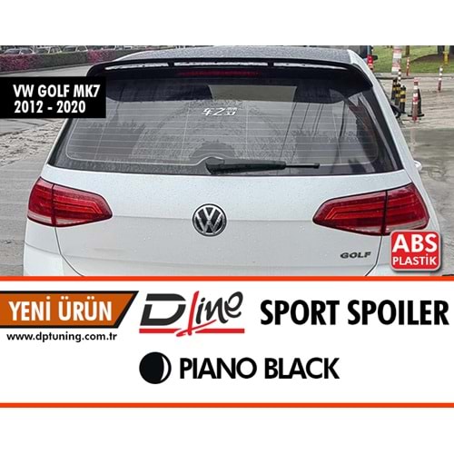 Golf 7 Sport Rear Spoiler Piano Black ABS / 2012-2020