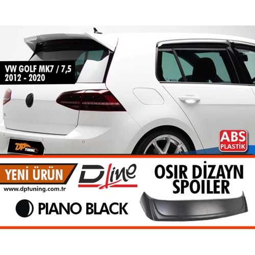 Golf 7 Osir Style Rear Spoiler Piano Black ABS / 2012-2020