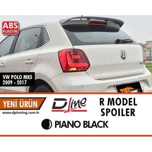 Polo Mk5 R Spoiler Piano Black ABS / 2011-2018