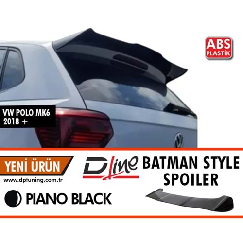 Polo Mk6 Batman Style Rear Spoiler Piano Black ABS / 2019 Sonrası