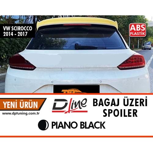 Scirocco Osir Rear Spoiler Piano Black ABS / 2014-2017