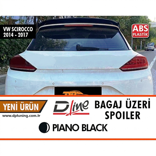 Scirocco Osir Rear Spoiler Piano Black ABS / 2014-2017