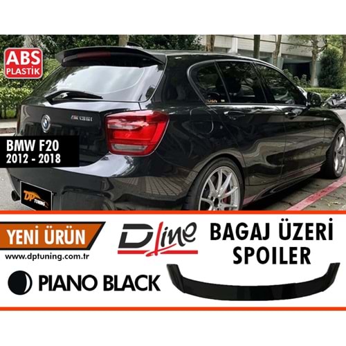 F20 Rear Sport V2 Spoiler Piano Black ABS / 2011-2018
