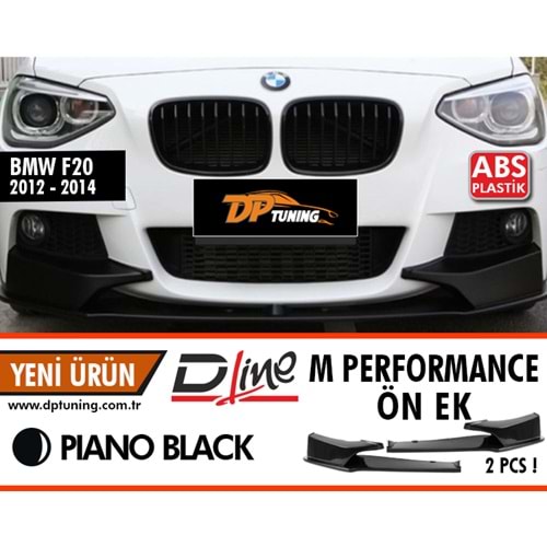 F20 M Performance Front Lip Piano Black ABS / 2011-2014 (2 Piece)