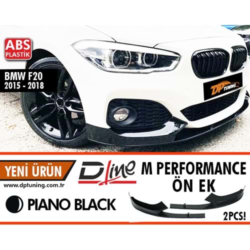 F20 M Performance Front Lip Piano Black ABS / 2015-2018 (4 Piece)