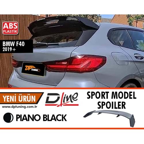 F40 Hatchback Sport Spoiler Piano Black ABS / 2019-2022
