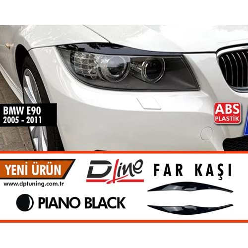 E90 Light Brow Piano Black ABS / 2005-2012 (R+L Set)