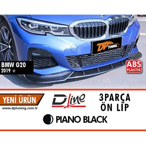 G20 M Technic Front Lip Piano Black ABS / 2019 - (3 Piece)