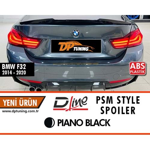 F32 PSM Style Rear Spoiler Piano Black ABS / 2014-2020 (2 Door)