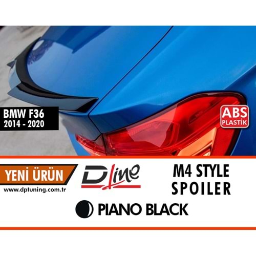 F36 M4 Rear Spoiler Piano Black ABS / 2014-2020