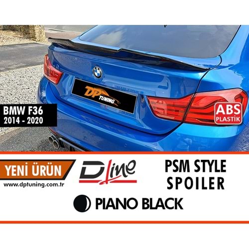 F36 PSM Style Rear Spoiler Piano Black ABS / 2014-2020