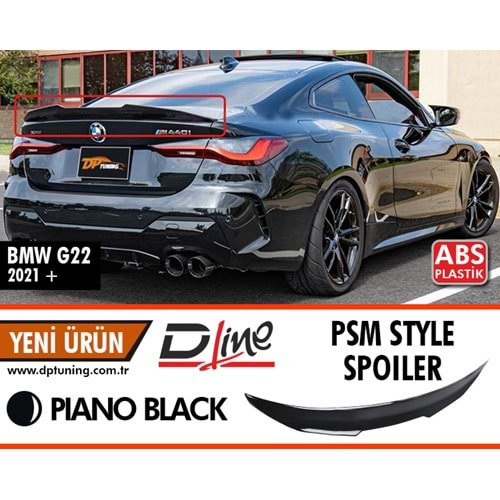 G22 PSM Style Rear Spoiler Piano Black ABS / 2020 After