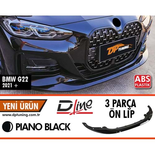 G22 Front lip Piano Black ABS / 2020 After (3 Piece)