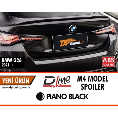 G26 M4 Style Rear Spoiler Piano Black ABS / 2020 After