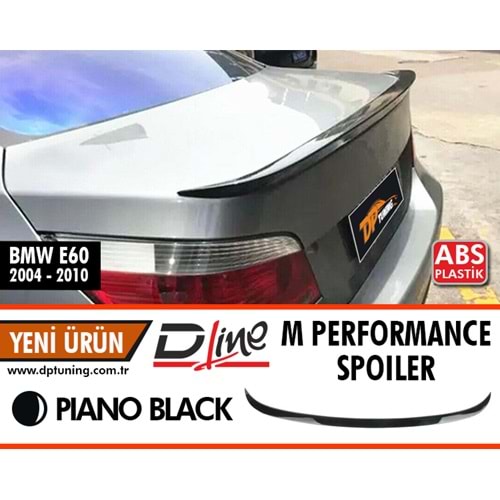 E60 M Performance Style Rear Spoiler Piano Black ABS / 2004-2010