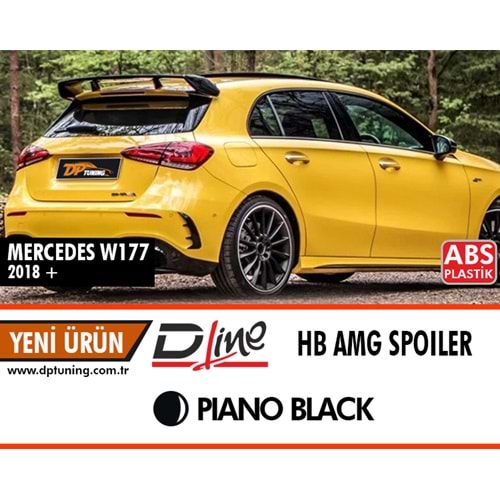 W177 AMG Style Roof Wing Spoiler Piano Black ABS / 2018 After